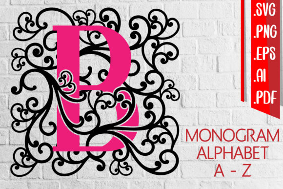 Box Swirl Alphabet a-Z Svg Eps Ai Png Graphics and Crafts