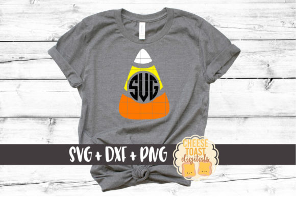 Candy Corn Monogram Frame - A Festive Graphic Design for Crafts