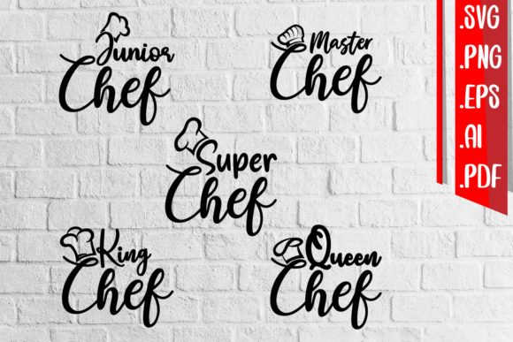Chef Pack Svg Eps Ai Png Pdf for Crafts and Graphics