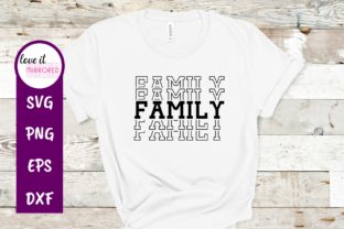 Family Mirrored Cut File for Crafts and Graphics