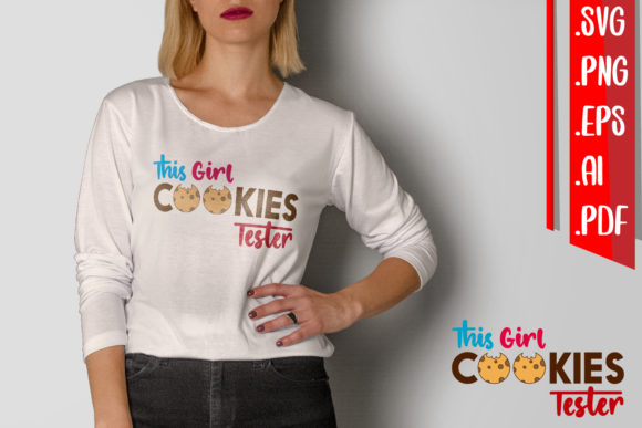 Girl Cookies Tester Graphics for Crafts and Digital Products