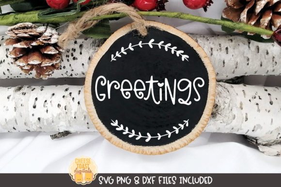 Greetings - Christmas Ornament Graphics for Crafts
