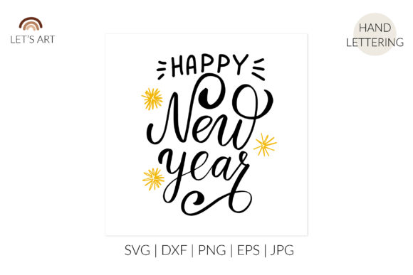 Happy New Year SVG: A Graphic Design Asset for Illustrations and Seasonal Projects