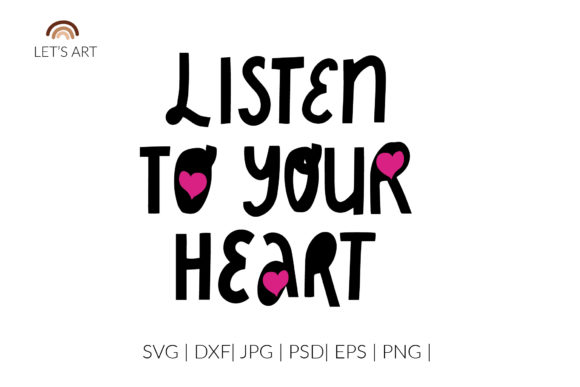Listen to Your Heart SVG: A Mental Health Graphic Asset