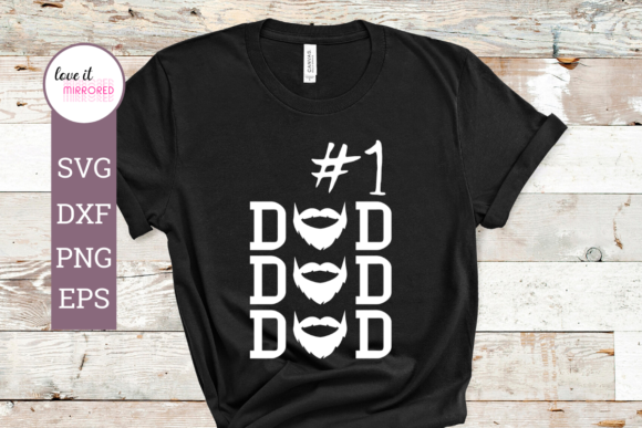 Number 1 Dad Mirror Word Design for Crafts and Graphics