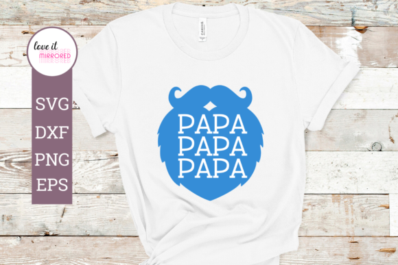Papa Mirror Word Design for Crafts and Graphics