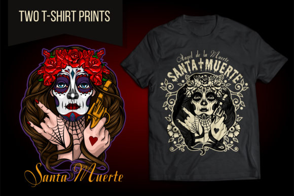 Santa Muerte Día De Muertos Halloween Graphics