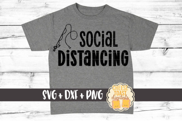 Social Distancing - Fishing Graphics for Crafts